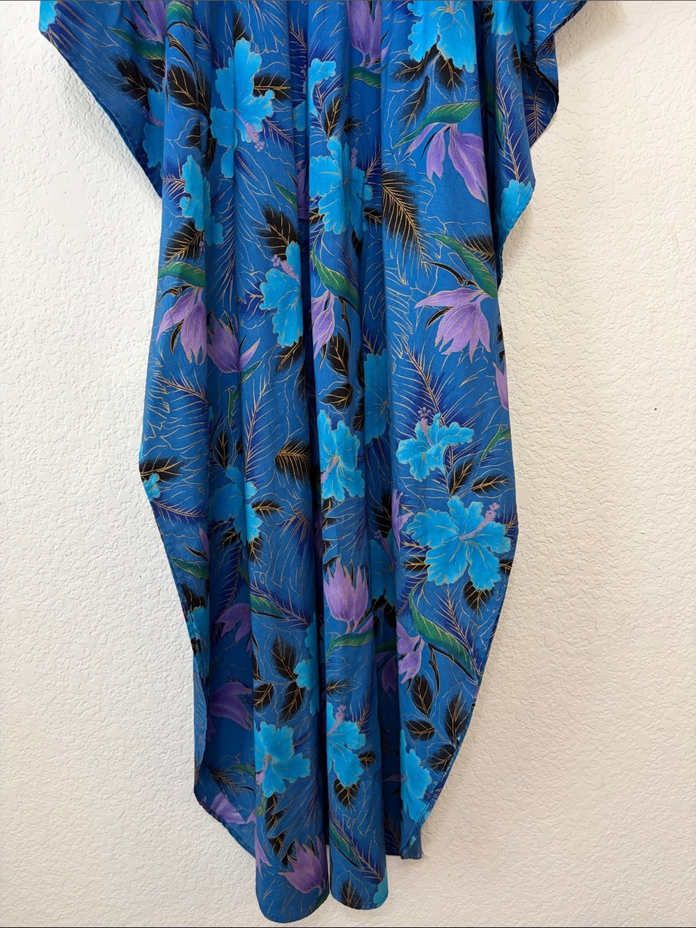 Vintage Handmade Plantation Stitchery Floral Hawaiian Dress Mumu - Picture 8 of 12